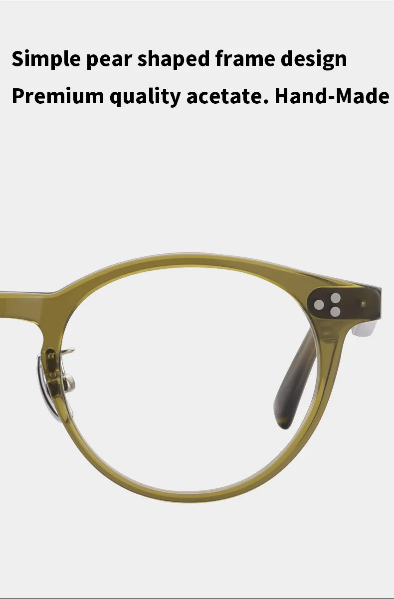 Retro acetate glasses frame men top quality pear shape designer optical eyewear Myopia reading women prescription eyeglasses