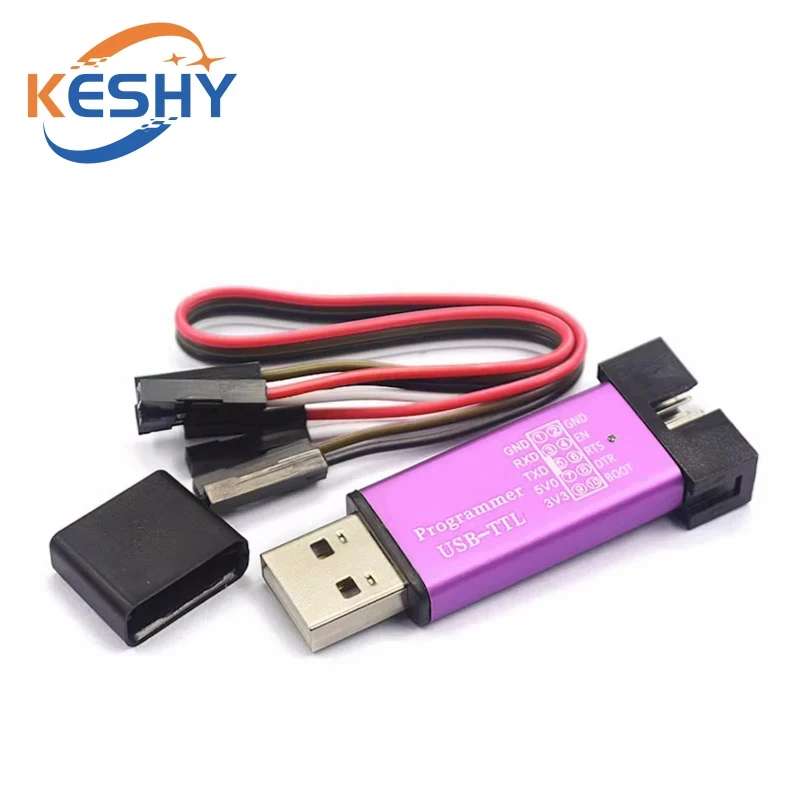 MCU STC 51 Microcontroller Downloader Auto Programmer / 3.3V 5V Universal / Dual Voltage USB to TTL DownLoad Cable