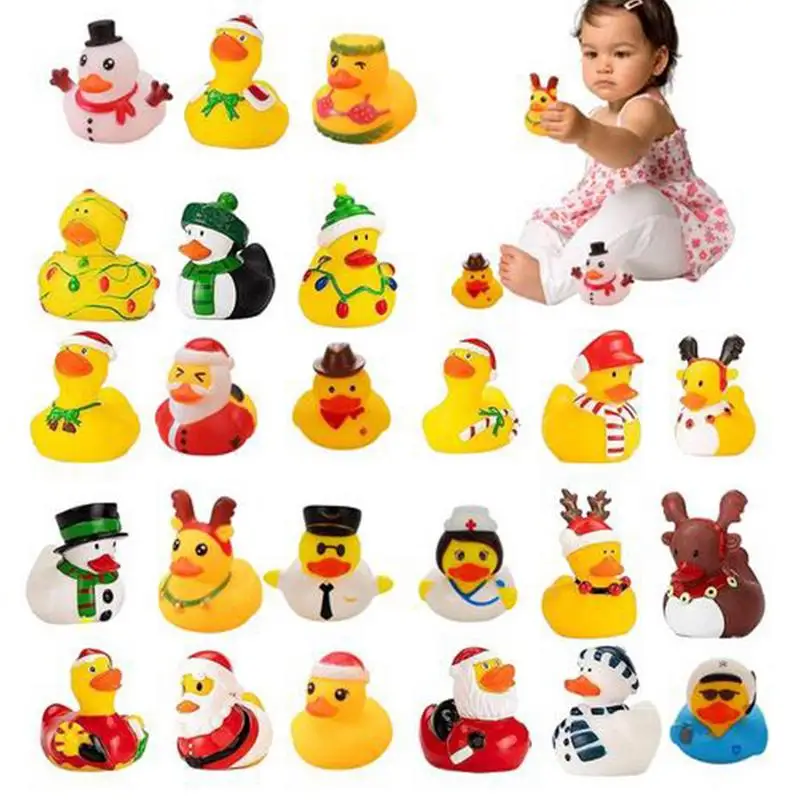 Christmas Advent Calendar 2024 24X Cute Yellow Ducks for Christmas Countdown Calendar Decorative Advent Calendar Creative