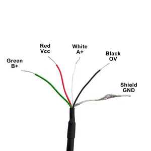 Incremental photoelectric rotating coding, optical coder, 38s6g5-b-g24n, 50 100 200 360 400 500 600ppr AB, 2 phases, DC 5-24V, NPN 6 Main Rotary Encoder Sales - №3