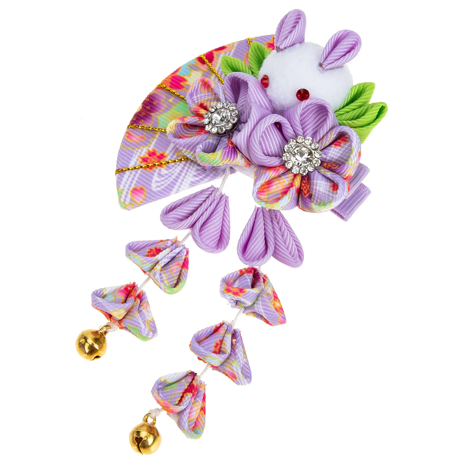 لطيف أرنب زهرة دبوس الشعر شرابة كليب ل Hanfu اكسسوارات الفتيات Hanfu دبابيس الشعر ديكور الشعر الزفاف المشاركة هدية