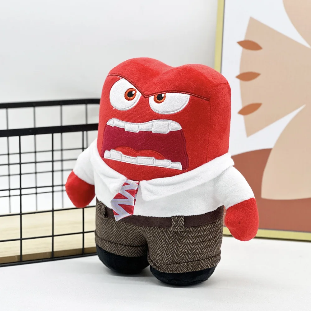 Anime Movie Inside Out Anger Cartoon Figure Plush Toy Stuffed Dolls 25CM