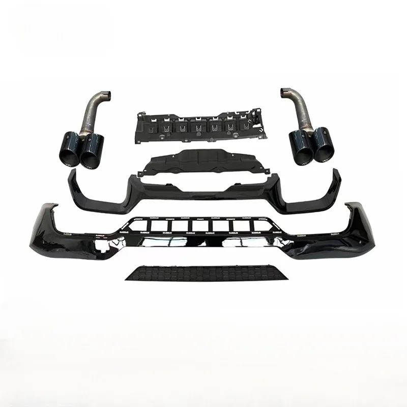 

Подходит для BMW X3 2022, задняя губа G01 G08 LCI, модифицированный задний спойлер в стиле X3M, четыре насадки на выхлопную систему