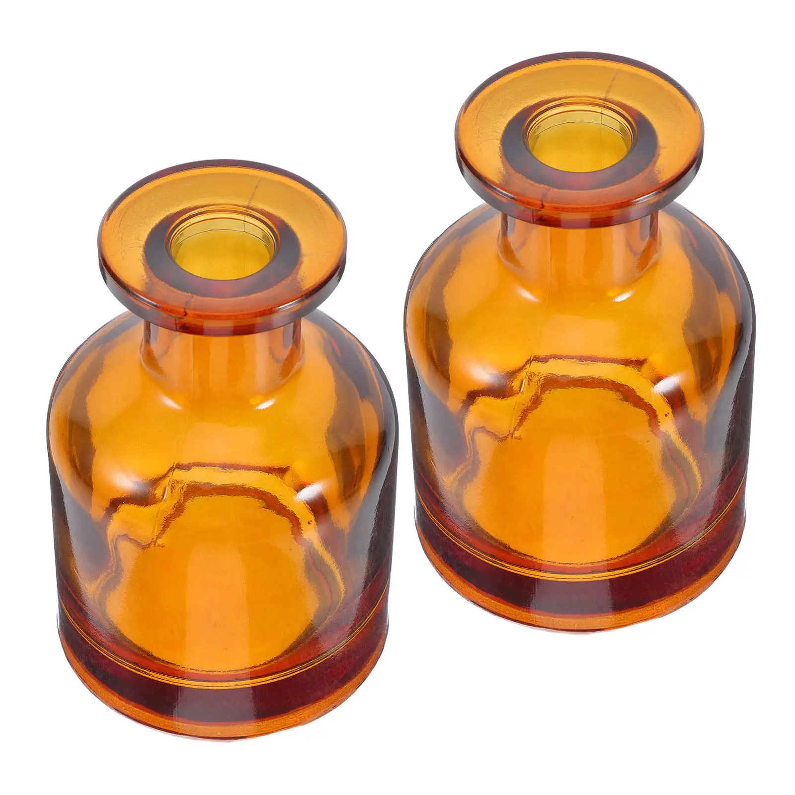 2個入り-100ml-ガラス製リードディフューザーボトル-円筒形-防漏-エッセンシャルオイルディフューザー-ジャー-アロマセラピー-保存ボトル-装飾用