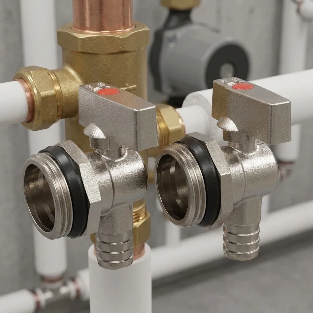 Drain and Air Release Valve for Floor Heating Systems Compatible with Standard Hydronic Radiator and Geothermal Loops