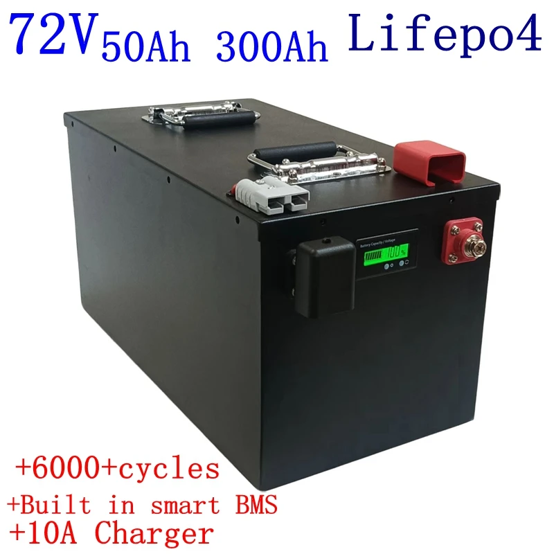 

72V 200Ah Lithium Battery 50Ah 70Ah 90Ah 100Ah 150Ah 180Ah 300Ah Lifepo4 Batteria for 3000W 5000W 7000W Golf Cart Forklift