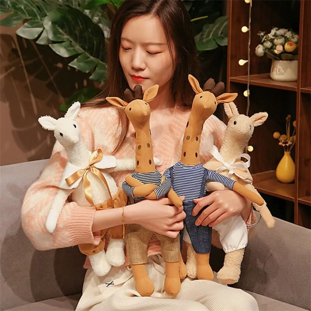 

Пушистая плюшевая игрушка-жираф, коллекция ручной работы, мягкая кукла-жираф, удобная детская мягкая кукла из альпаки с героями мультфильмов