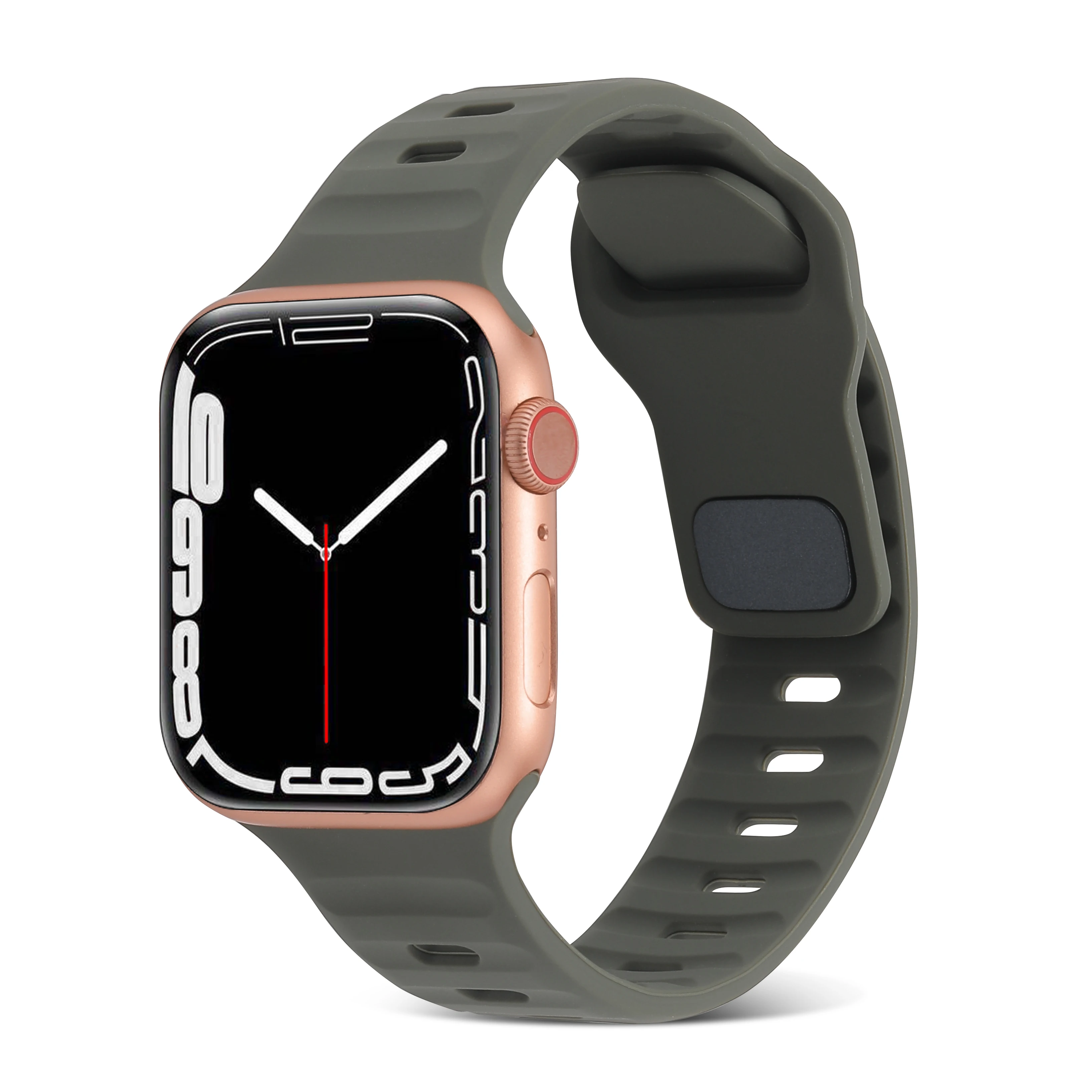 ซิลิโคนสำหรับสายคาด Apple Watch 49มม.45มม.41มม.สร้อยข้อมือยาง40มม.44มม.38มม.42มม.สำหรับ IWatch Series 3 5 6 Se 7 8แถบ
