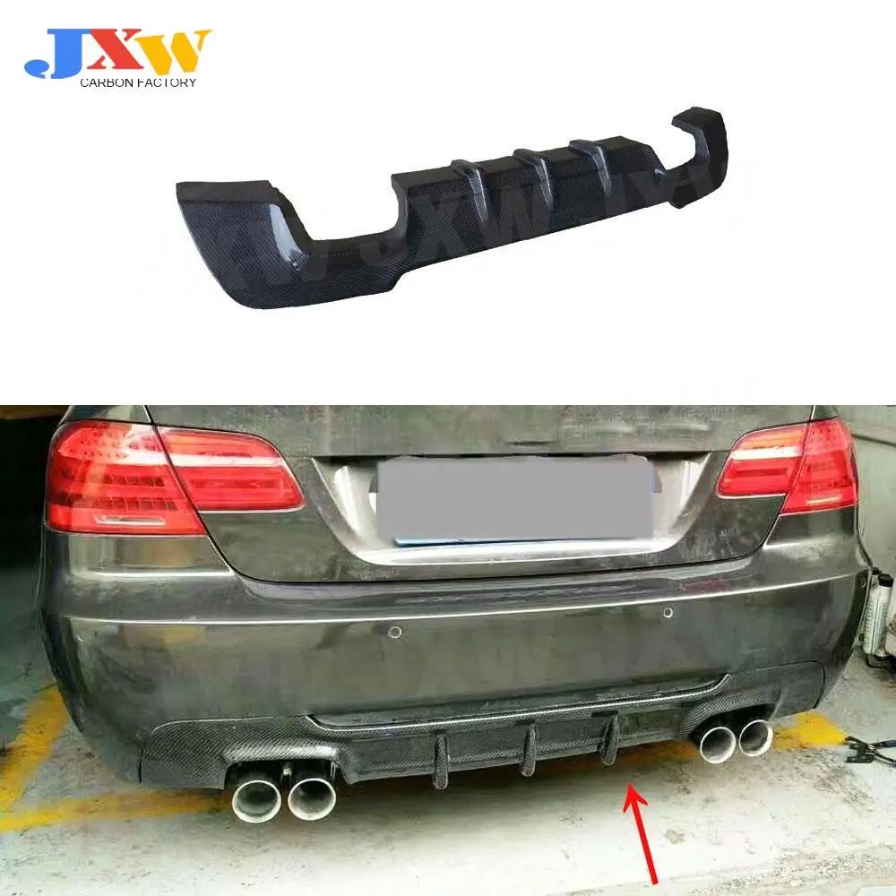 

Carbon Fiber Rear Bumper Lip Spoiler for BMW 3 Series E92 E93 M sport Coupe Convertible 2007-2013 Fins Shark Style Diffuser