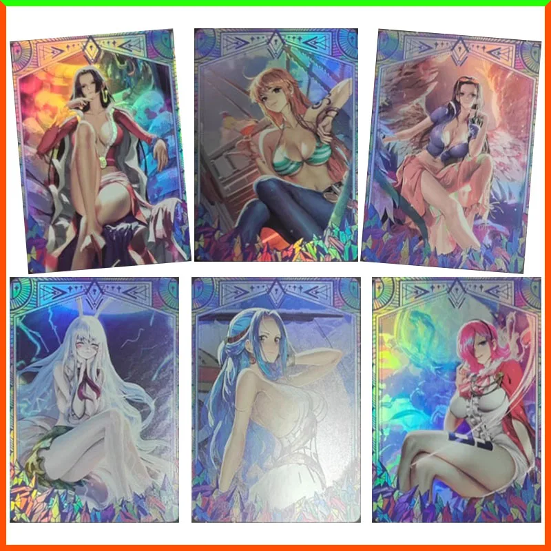 

Аниме ONE PIECE DIY ACG Hancock Vinsmoke Reiju Robin Nami Carrot Vivi голографические коллекционные карты игрушки для мальчиков подарок на день рождения