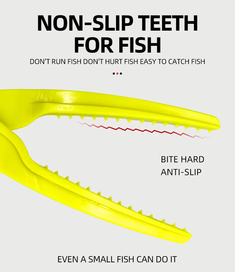 ShareShark Angelzange aus Kunststoff, schwimmender Fischgreifer, rutschfeste Sägezahnklemme, ultraleichter Fischkontroller, Angelwerkzeug – Detail 4
