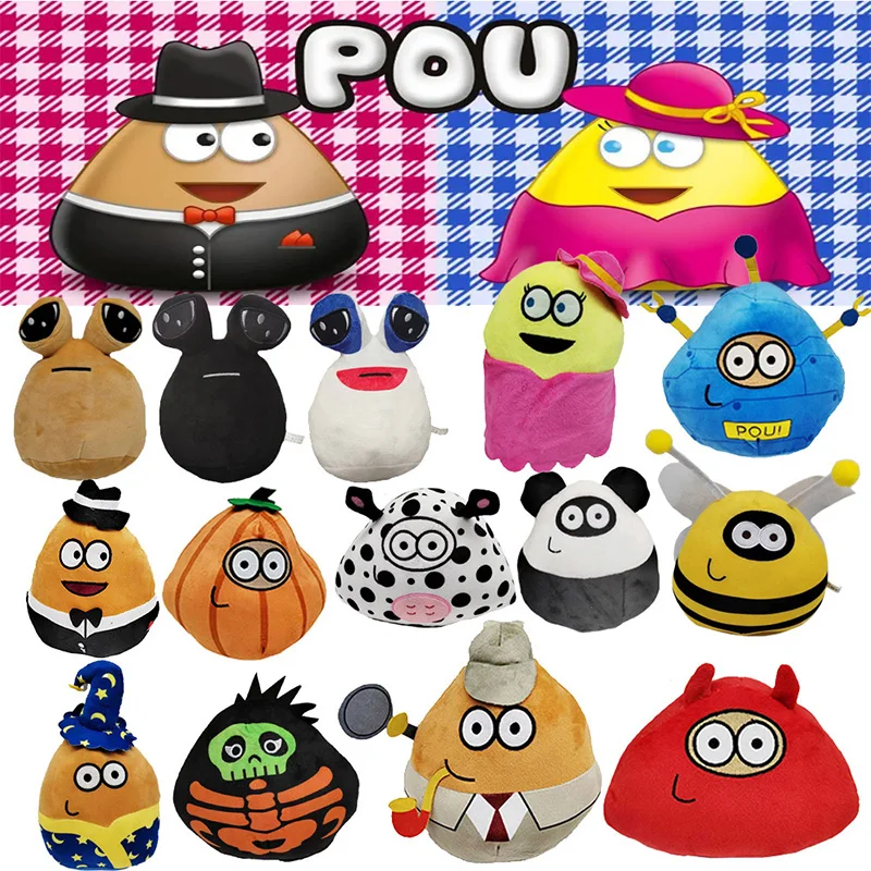 21cm My Pet Alien Doll Pou Plush Toy, Cute and Adorable Doll, Alien Plush Toy Gift, Children's Birthday and Christmas Present