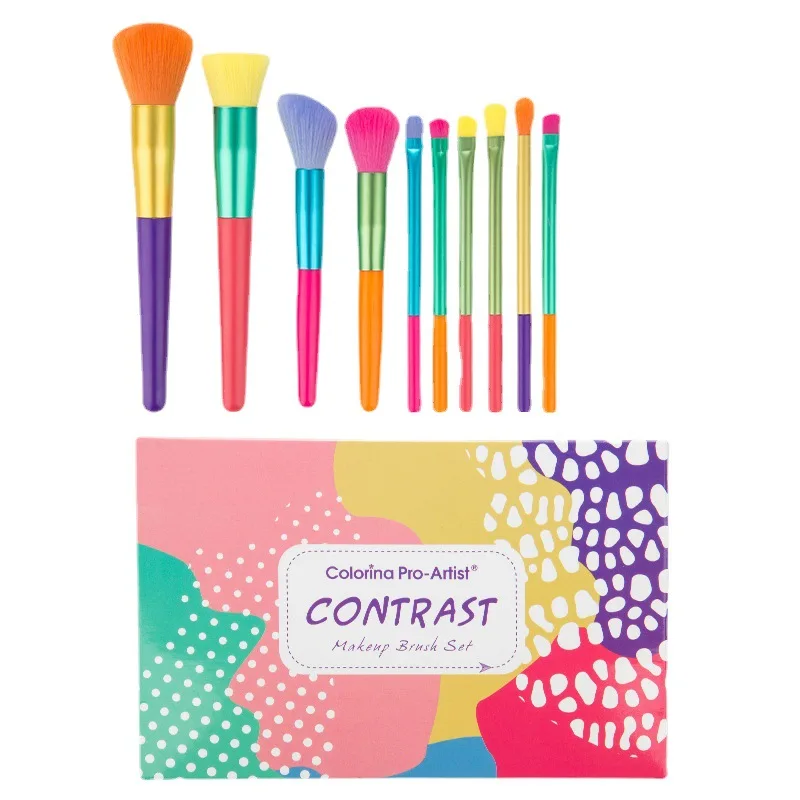 Poeder Foundation Brush Kleur Make-up Kwast Pak Volledige set Gezichtspoeder Oogschaduw Lippenborstel Concealer Boxed Beauty Tools