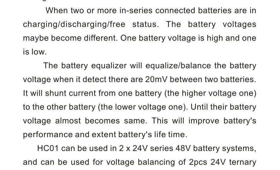 MAZAVA Batterie-Equalizer HC01 2 x 24V 2x12V Anzeige Batterien 24V 48V Aktiver Spannungsausgleich Blei-Säure Li-Ion LiFePO4 Batterie – Detail 9