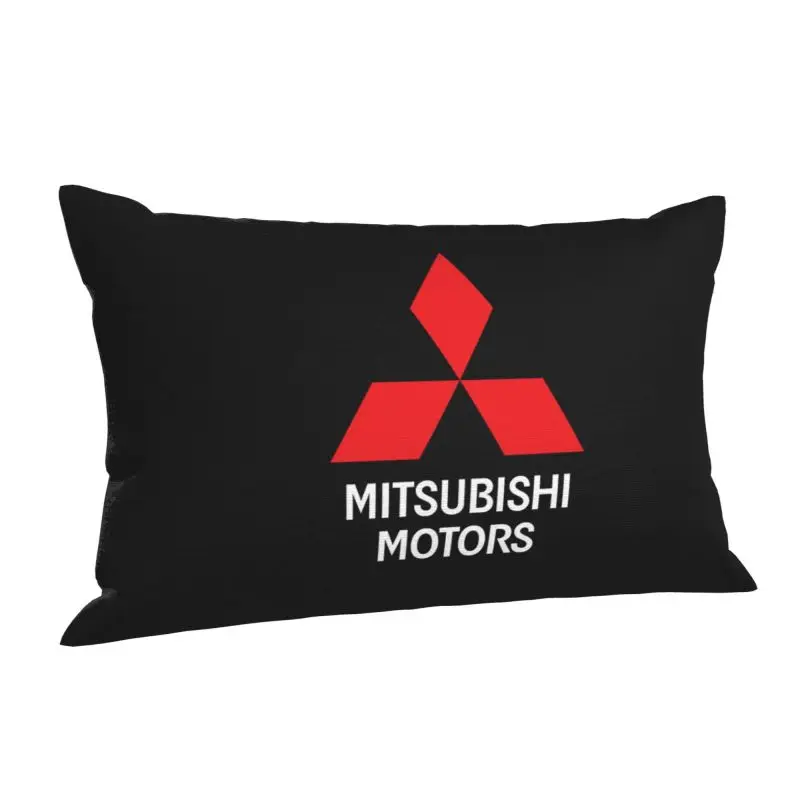 Custom Fashion Motor-M-Mitsubishies Motorcycle Cushion Cover 50cmx35cm Velvet Pillow Case for Bed Sofa Rectangle Pillowcase