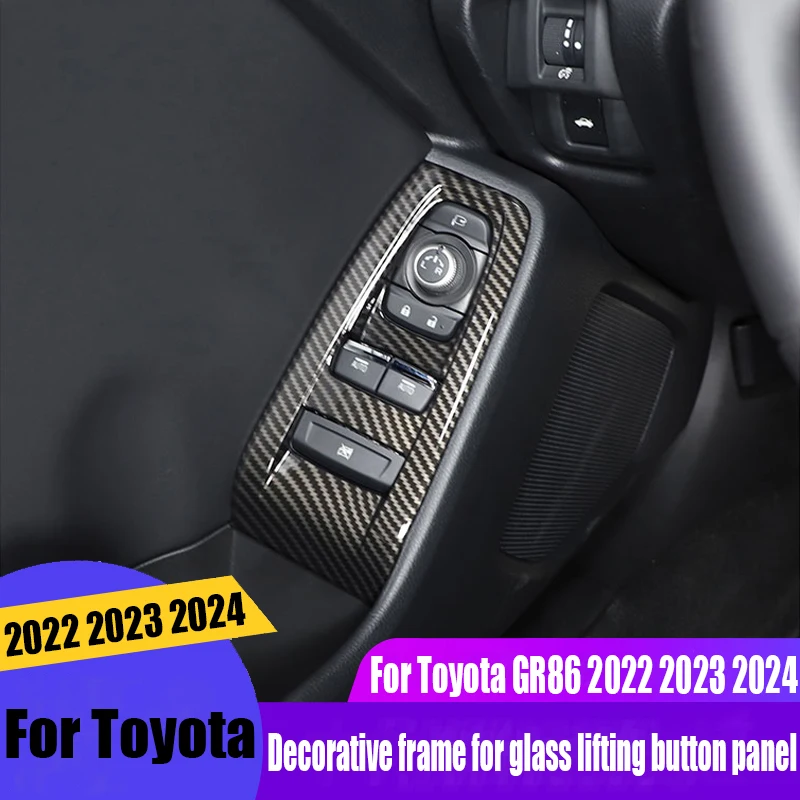 

Для Toyota GR86 2022 2023 2024 дверное стекло подъемная кнопка панель декоративная рамка автомобильные украшения интерьера товары