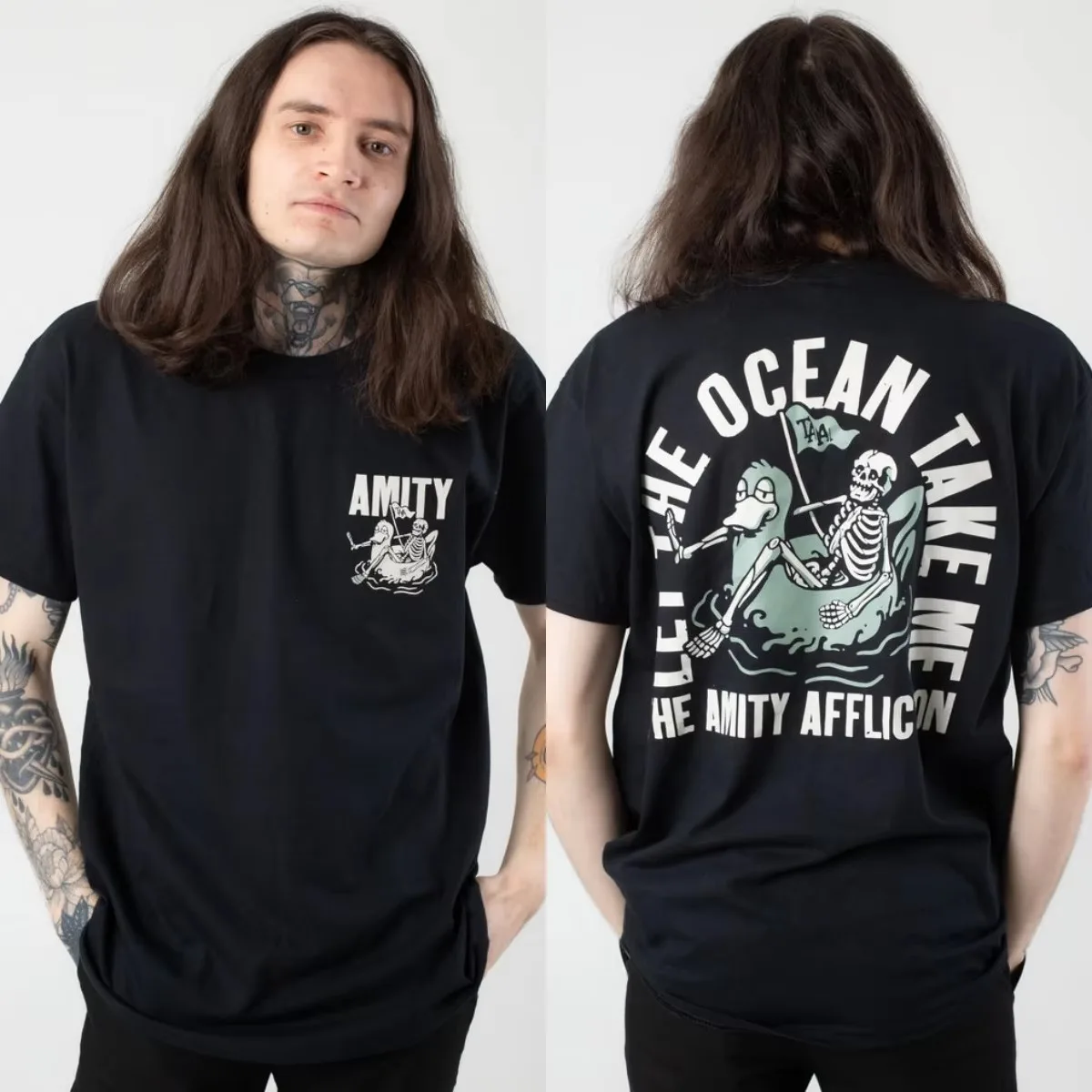 Barbed Wire The Amity Affliction Band Grafik-T-Shirt aus Baumwolle für Herren und Damen, Streetwear-T-Shirt – Detail 7