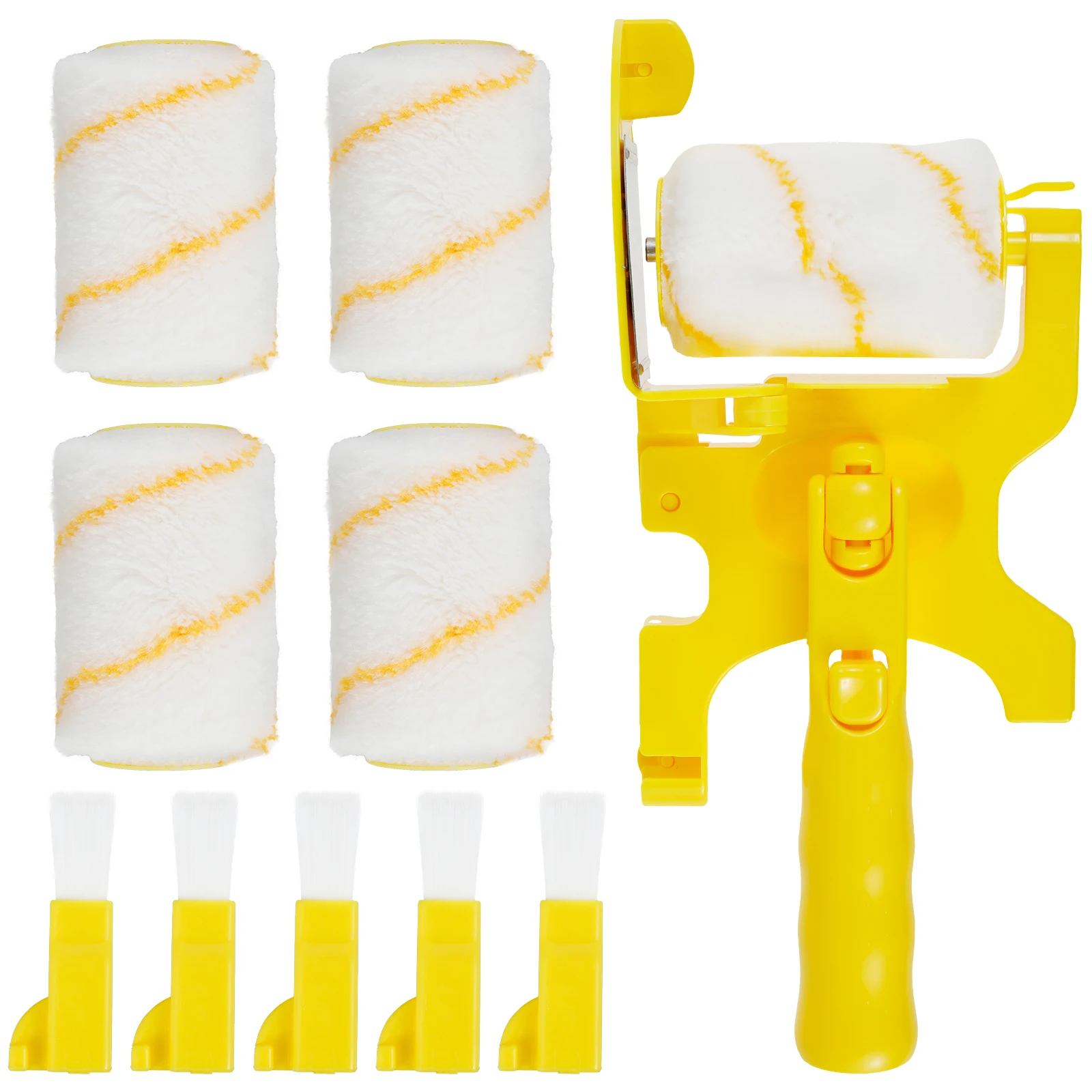 Paint Edger Roller Brush Kit Plastic Wall Paint Roller Multifunctional House Decoration Paint Brush Hand-Held Paint Edger Com