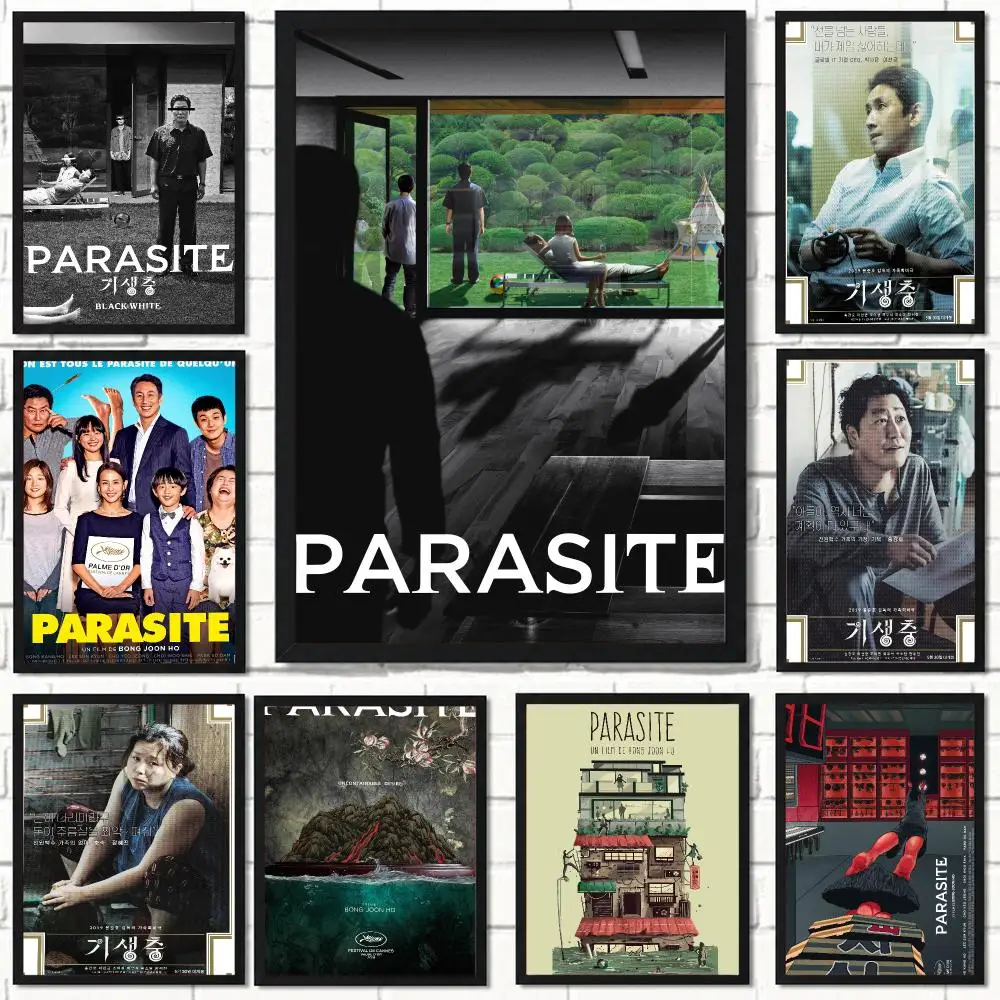 classic movie P-Parasite-E Poster Self Adhesive Wall Decor for Modern Home Cafe Office and Bar