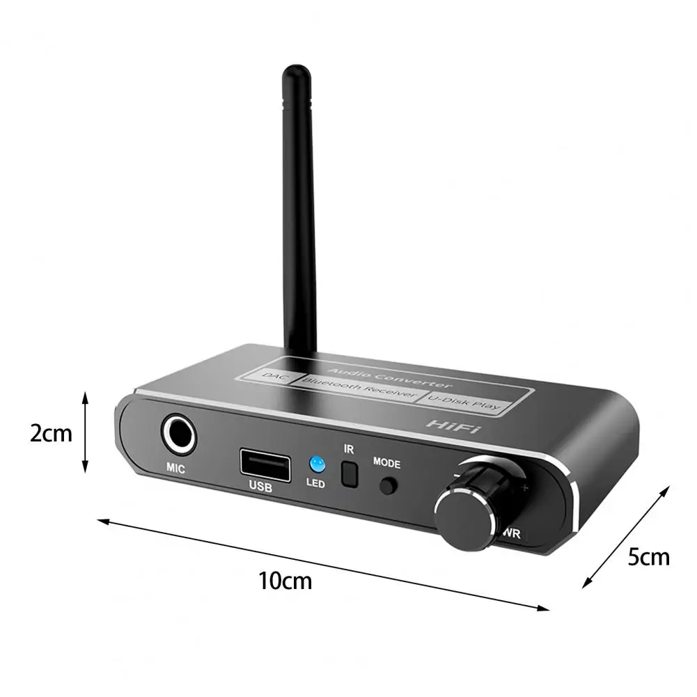 1 Set Digital Audio Converter Bluetooth-compatible 5.2 Multi Interface Support TV Coaxial Connection Speaker Audio Transmitter