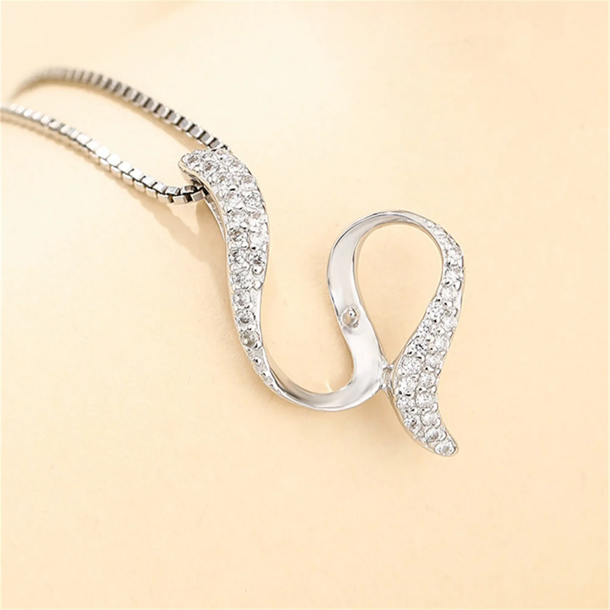 

925 Silver Pendant Base for 8mm Round Beads or Pearls