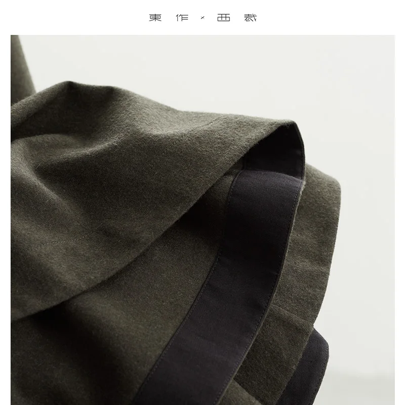 Customized Fabric, Very Limited Quantity ~ High-Waisted Slimming A-Line Skirt, Virgin Wool Flared Skirt, Neat and Professional Umbrella Skirt, 2025 Autumn and Winter New Style