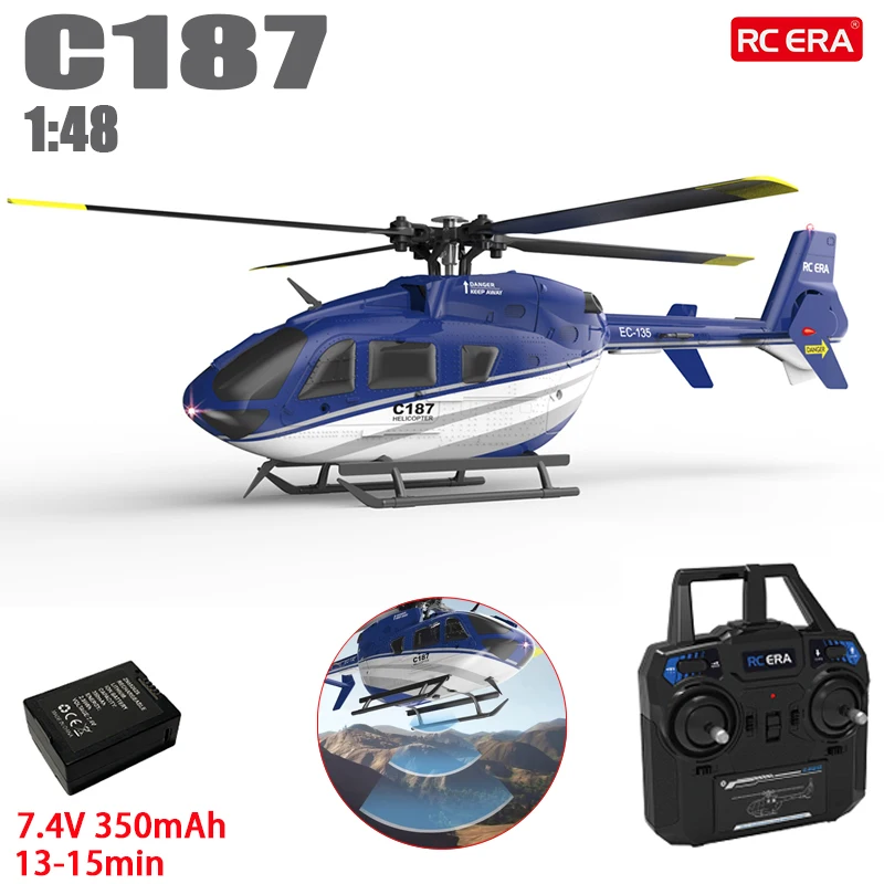 

RC ERA C187 EC135 Scaled 4CH Helicopter Gyroscope Stabilization Altitude Hold 2.4G Remote Control Aircraft Model Plane