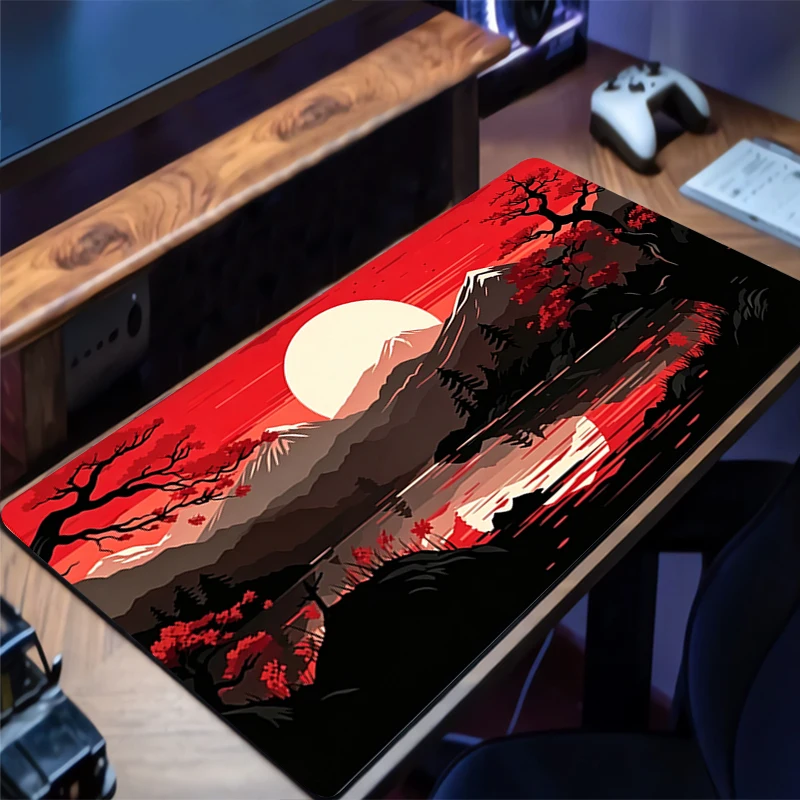 Mouse Pad Sunset scenery XL Lockedge Large Gaming Accessories Computer Gamer Keyboard Mouse Mat Desk Mousepad For Csgo