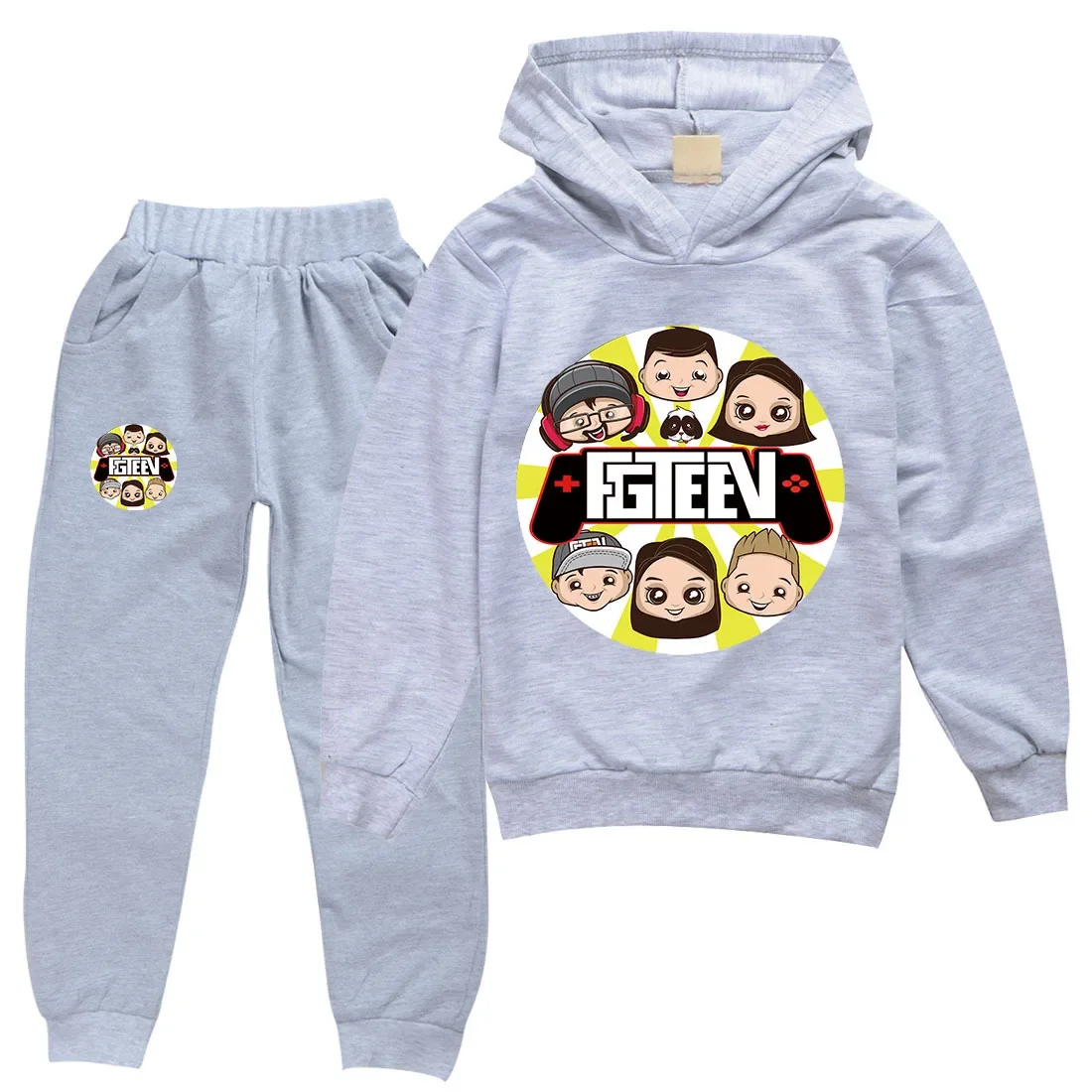 

New Hot Game FGTEEV Clothes Sets Kids Tracksuit Baby Boys Hoody Sport Suit Toddler Girls Casual Outfits Children's Clothing Sets