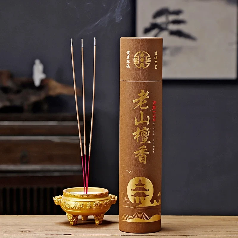 Bamboo Incense Stick for Buddha, Goddess of Wealth, Guanyin Incense, Black Agarwood, Home Temple, Purify the Air