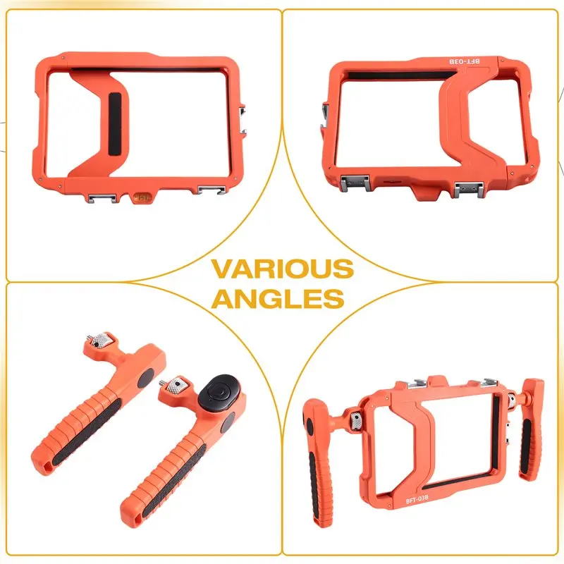 Vlogging Accessory Stabilizer Dual-Hand Bluetooth Phone Cage Extension Frame Universal Vlog Phone Stand