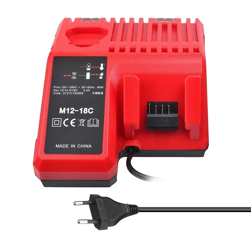 Battery Charger for 12V-18V Li-ion Battery, 3A Fast Charging Replacement