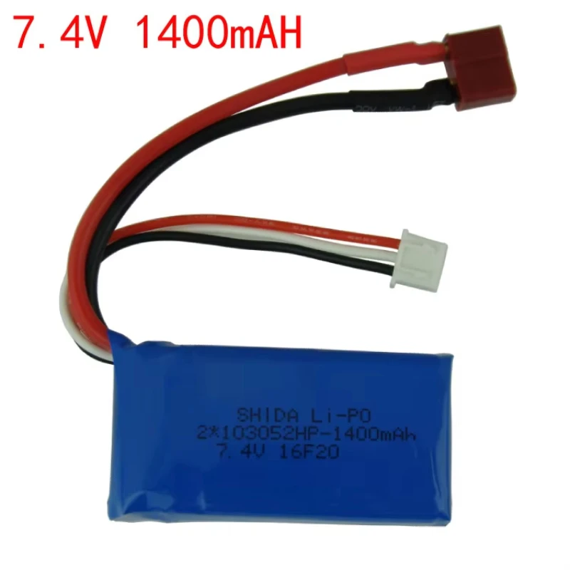 7.4V 1400mAh Lithium Battery for WELI A959 A969 A979 K929 Remote Car Modified Toy Accessories