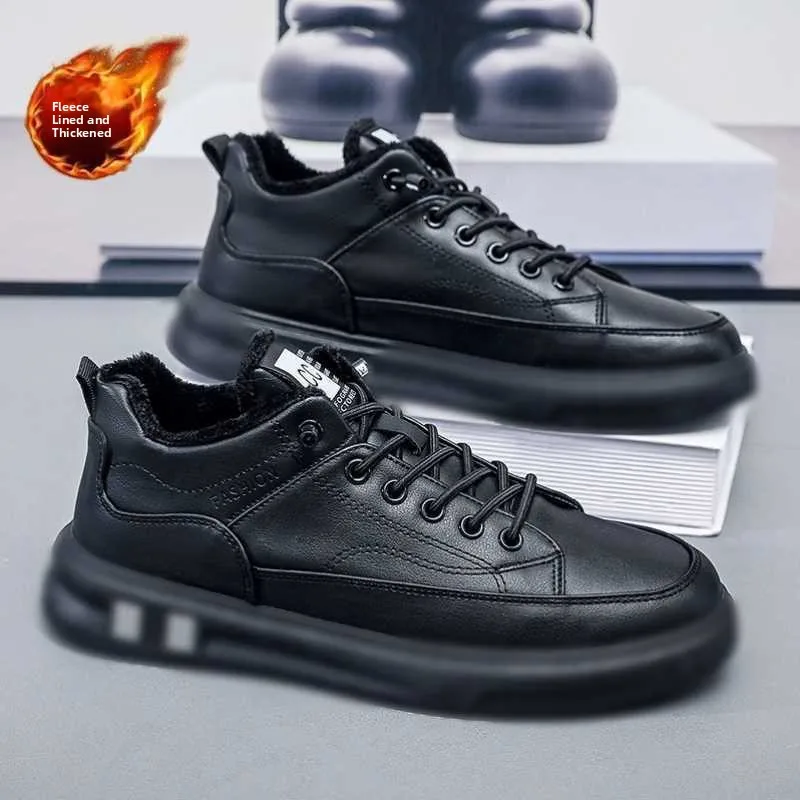 Zapatos Deportivos Cómodos, Transpirables y Modernos para Hombre, Zapatos Casuales Versátiles para el Trabajo, con Punta Redonda, Tacón Plano y Combinación de Cuero