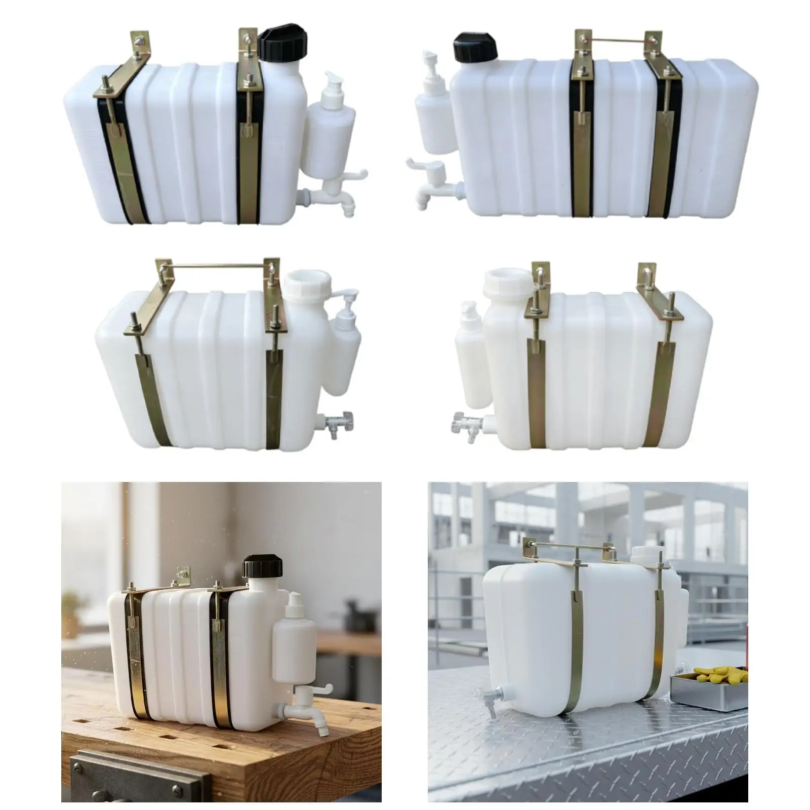 Mount Water Tank Universal Hanging Storage Large Capacity Plastic Metal for Trucks Trailers Farm and Site Use