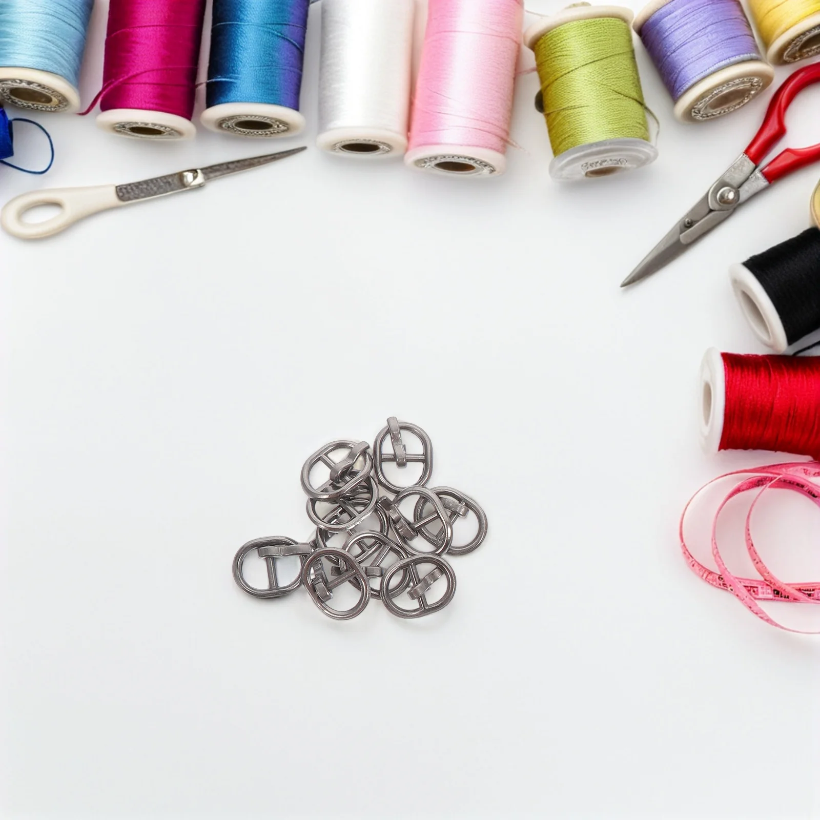 

150Pcs Mini Buckles Small Metal Buckles Alloy Buckle Set for Sewing Accessories Miniature Belt Fasteners Small Buckle