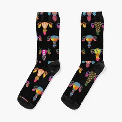 Chaussettes à motif d'utérus et d'ovaires pour femmes, bas mobiles de course, chaussettes transparentes, mode garçon