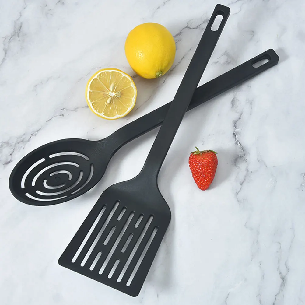 

1Set Nylon Cooking Utensil Set Wear-Resistant Kitchen Tools with Comfort Grip Ideal for Nonstick Pots Includes Ladle Spatula