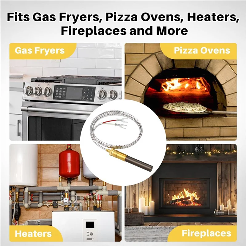 B08B-2X Термопара для газовой фритюрницы, запасные части для термобатареи для фритюрницы для 60125501, замена газовой фритюрницы