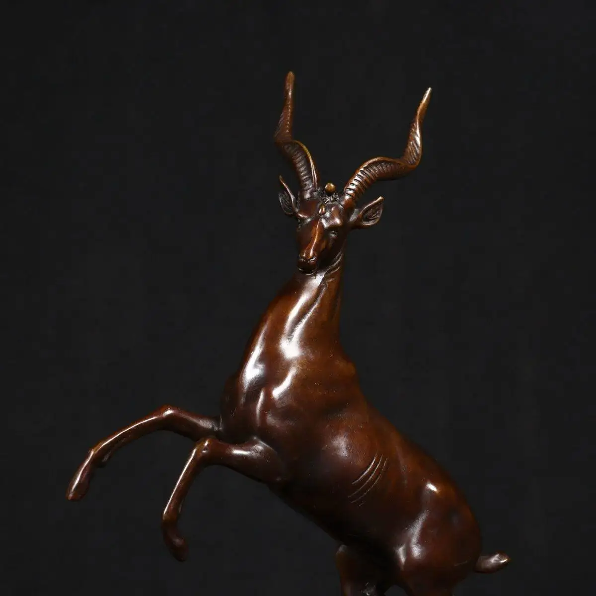 Chinese Zodiac Leader Goat Statue Pure Brass Crafts Home Office Study Living Room Decor Business Opening Lucky Gift