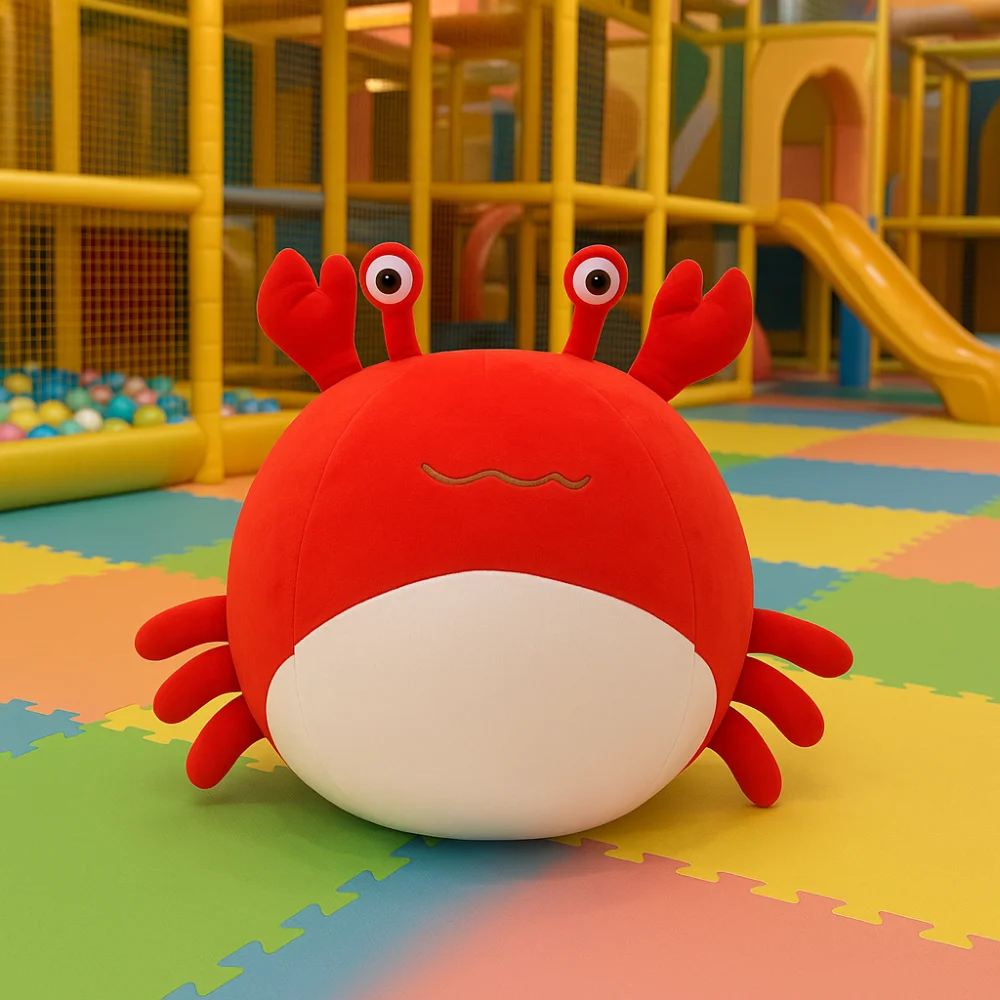 การออกแบบการ์ตูนหมอนตุ๊กตาพองขนาดเด็กวัสดุพองของเล่นพองทรงกลม 35 ซม. สัตว์น่ารัก