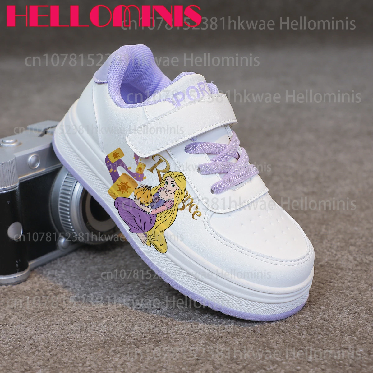 

Rapunzel Princess Baby Children Walking Shoes New Model Simple Slip Resistant Girl Purple Board Shoes Mini Size 26-37 2026