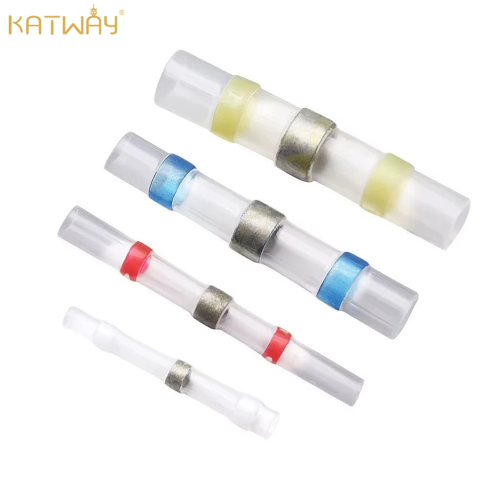 

KATWAY Heat Shrink Butt Connectors Waterproof Solder Seal Electrical Wire Car Insulated Terminal Lug Terminals HH-AA446