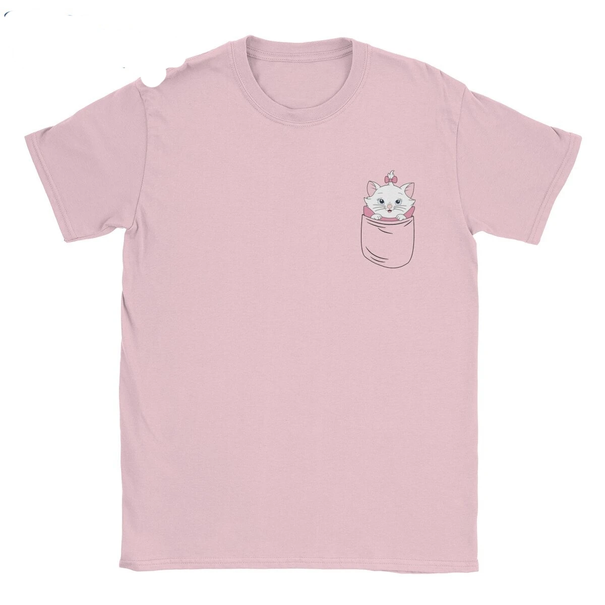 Novelty  Marie Cat in a Pocket The Aristocats T-Shirt Men Cotton T Shirts  Short Sleeve Tee Shirt New Arrival Clothes