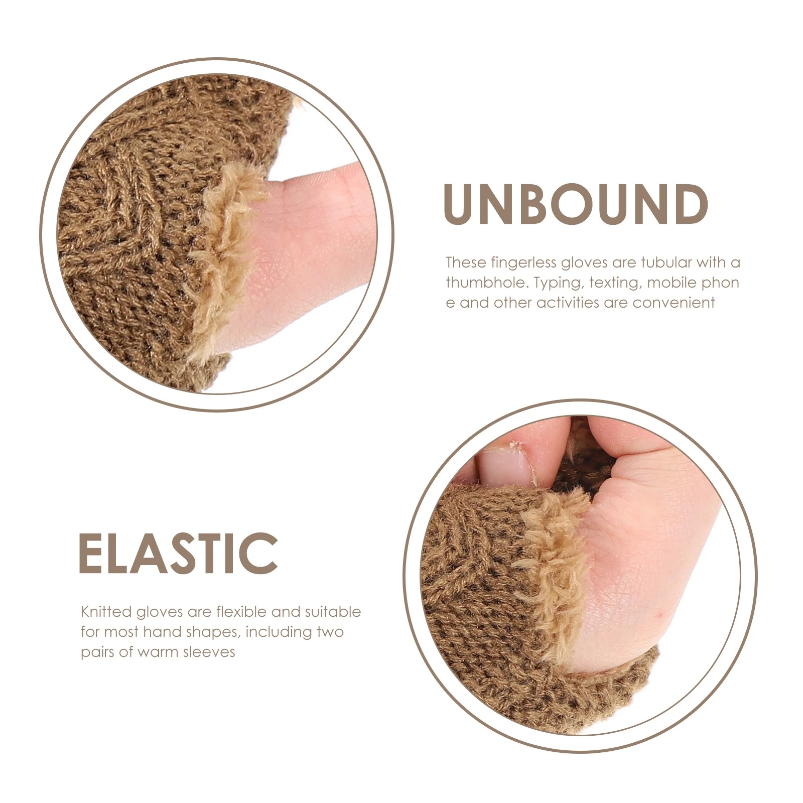 

Non-slip Warm Sleeves Miss Gloves Warmers Knitting Women Ladies Thermal Mittens