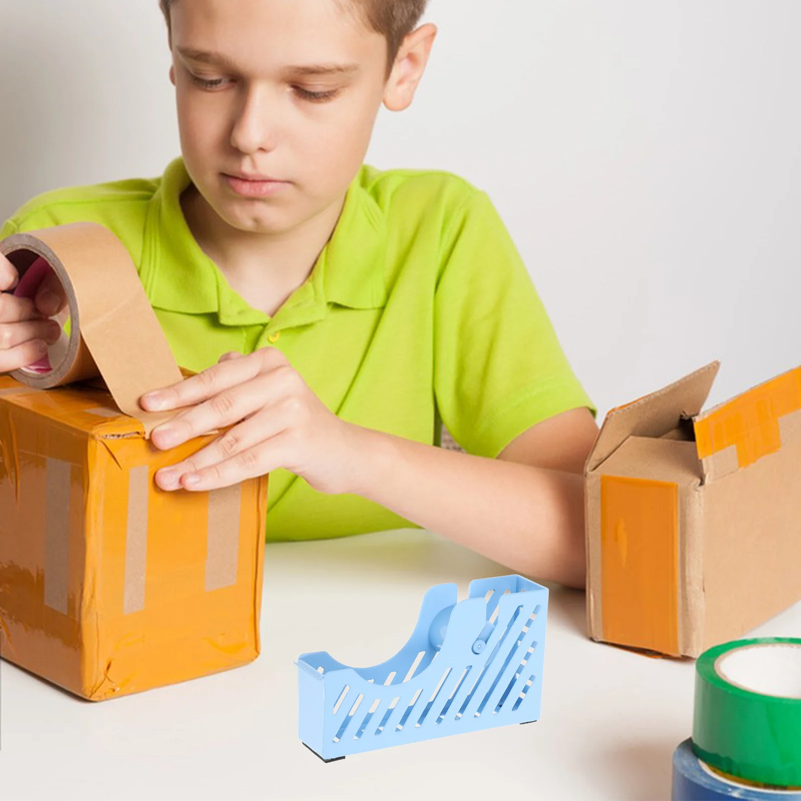 

Practical Desktop Tape Dispenser Portable Sturdy Iron Tape Holder for Office Packing Sealing and Craft Projects