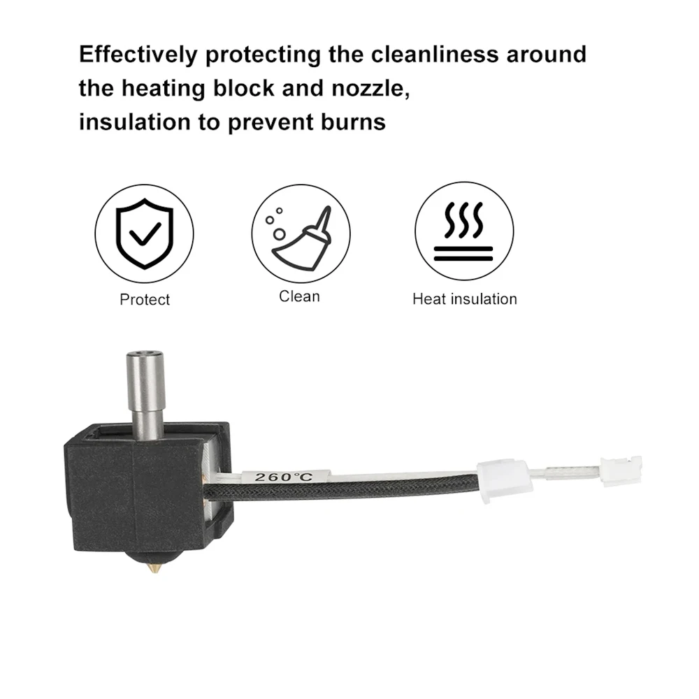 Silicone Sock For Ender 3 V3 SE Heated Block Cover Hotend Accessories Heat Insulation Silicone Case For Creality Ender3-V3 SE