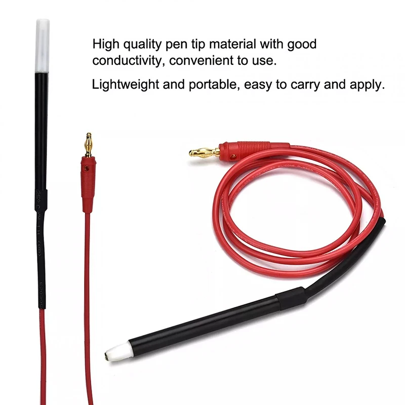 Portable Jewelry Electroplating Pen 102cm High Conductivity Gold Silver Copper Nickel Chrome Plating Pen(Without Plating Tip)