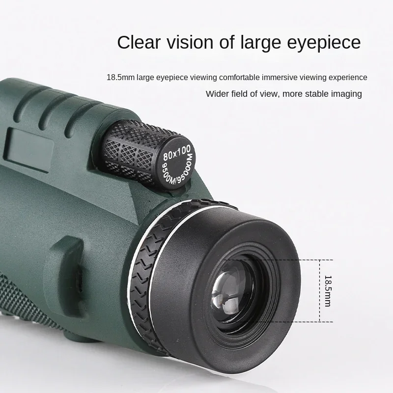 Telescope 80 × 100 High Power High Definition Low Light Night Vision Can Take Pictures, Handheld Glasses