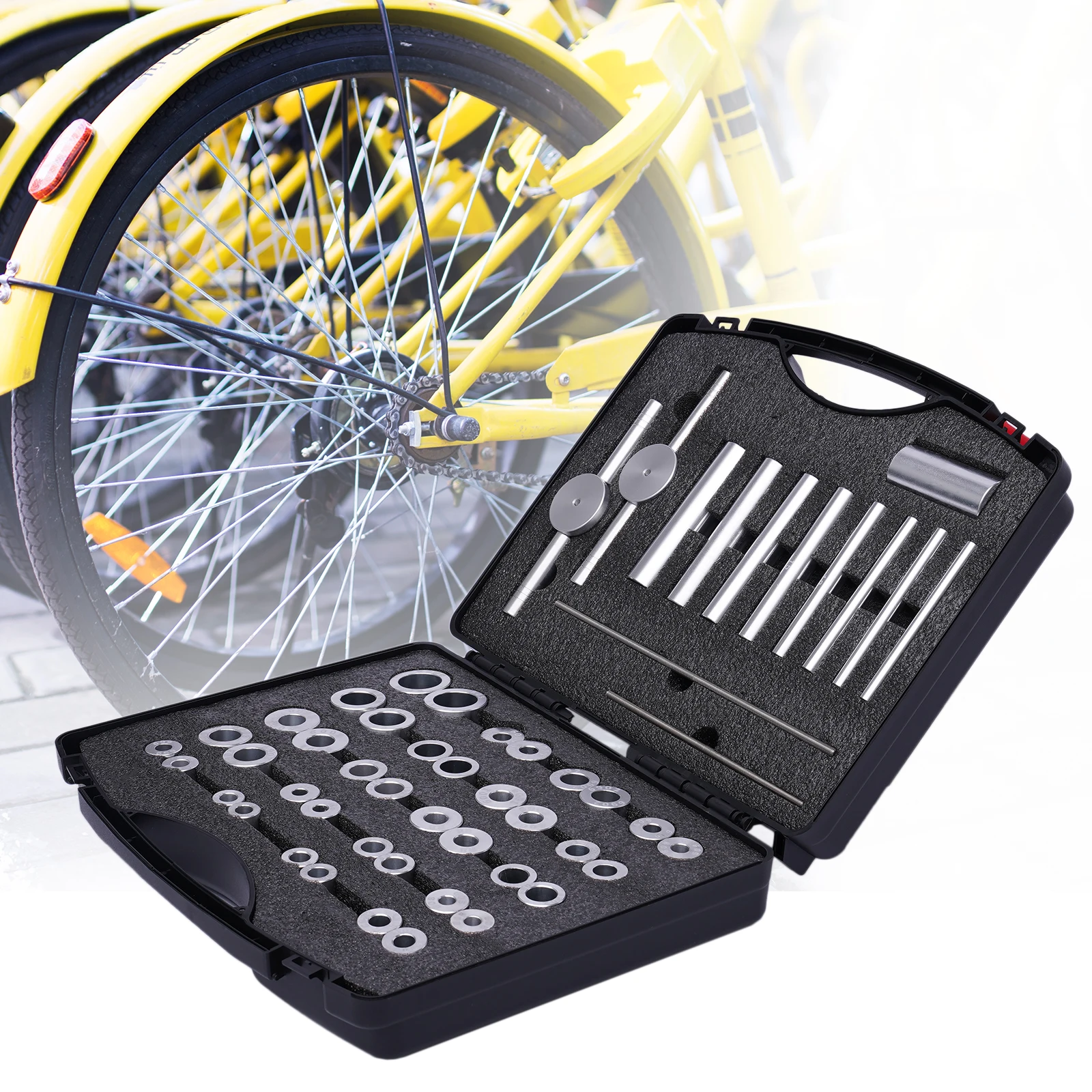 

Bike Bearing Installer BB Press Kit Bicycle Bearing Press Tool with Clamp Guides for Mountain Bike, and Bicycle Maintenance
